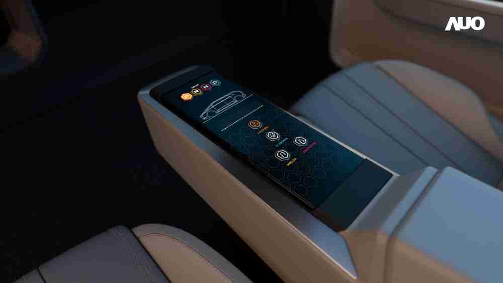 JDB电子以人性化设计打造多变形态中控显示(Morphing Center Control)，，，，不使用时仅平面显示信息，，，，进行操作时，，显示器则会动态隆起，，，转变成3D实体按钮，，并有触觉回馈，，，，展示人机互动新体验